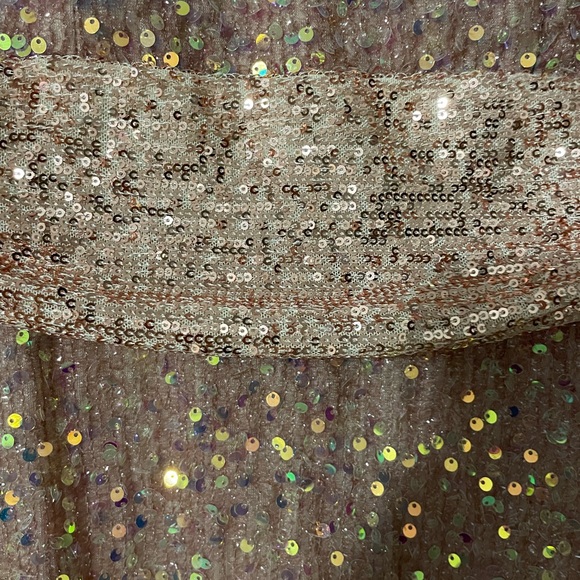 Azazie champagne shimmer dress - Picture 4 of 8